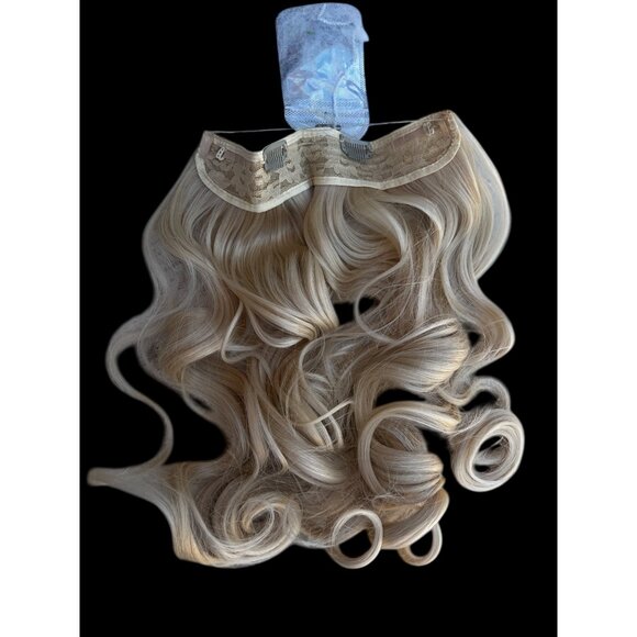24" Blonde Curly Clip-In Hair Extensions By Reecho - Picture 1 of 6